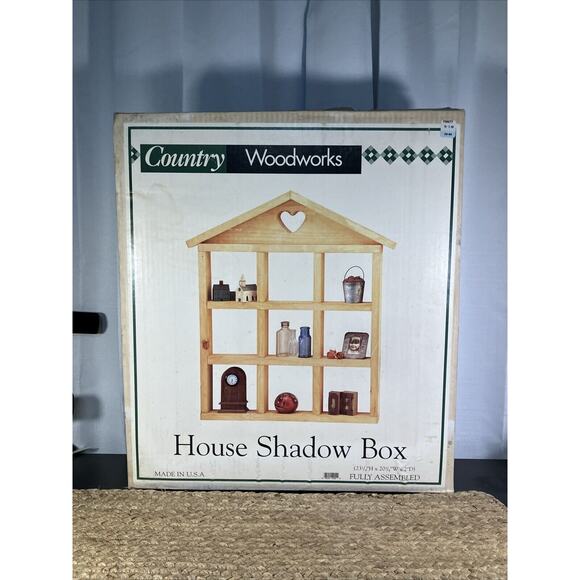 Country Woodworks House Shadow Box Fully Assembled - Picture 1 of 5